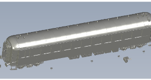 568 plastic passenger coach model