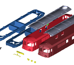 Ho plastic model locomotive