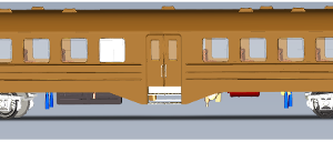 plastic model train coach